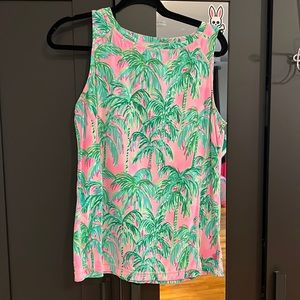 Lilly Pulitzer Preppy pink and green Luxletic tank